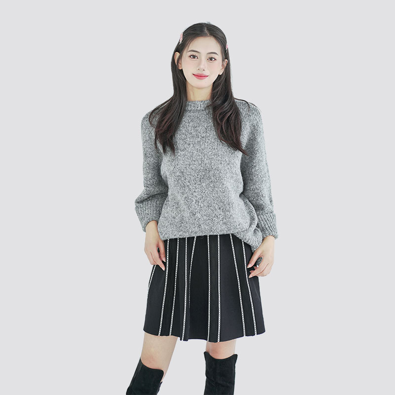 Mulierum Vestitu Collum Oversized Knit calidum Pullover Sweater