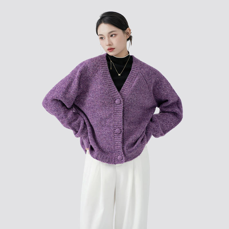 In Timeless alliciendi venereum purpura Cardigan: fusionem elegantiae, affectus, et modern style